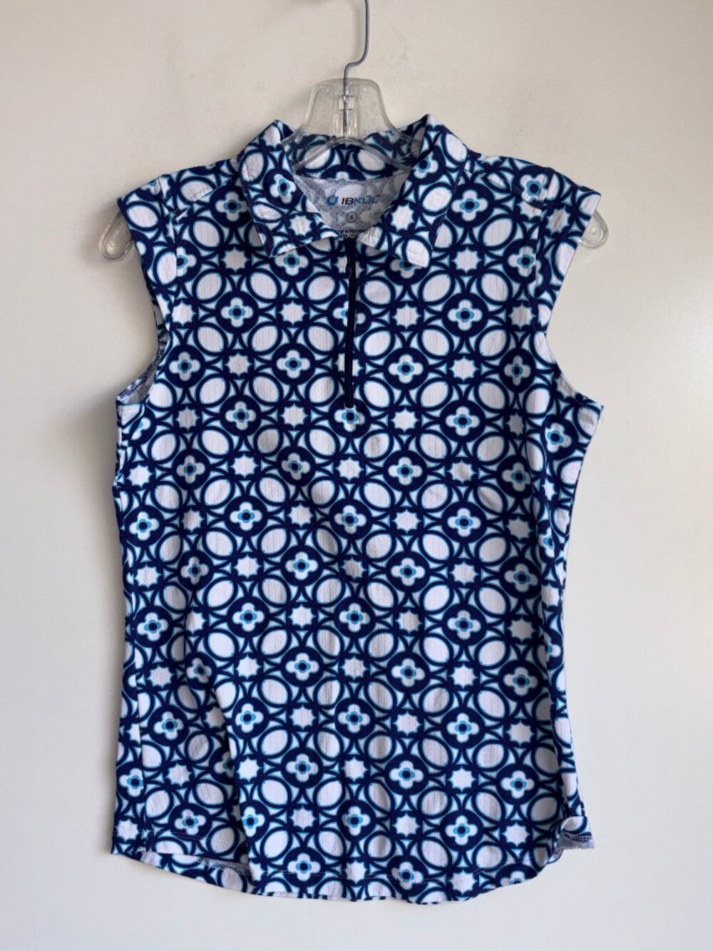 IBKUL 1/4 Zip Golf Polo Size Small Blue
